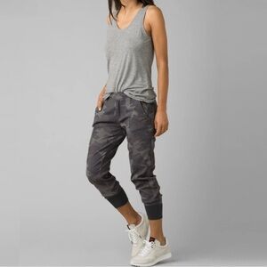 {Prana} "Sky Canyon Jogger" Gray Camo Stretch Track Travel Gym Yoga Pants